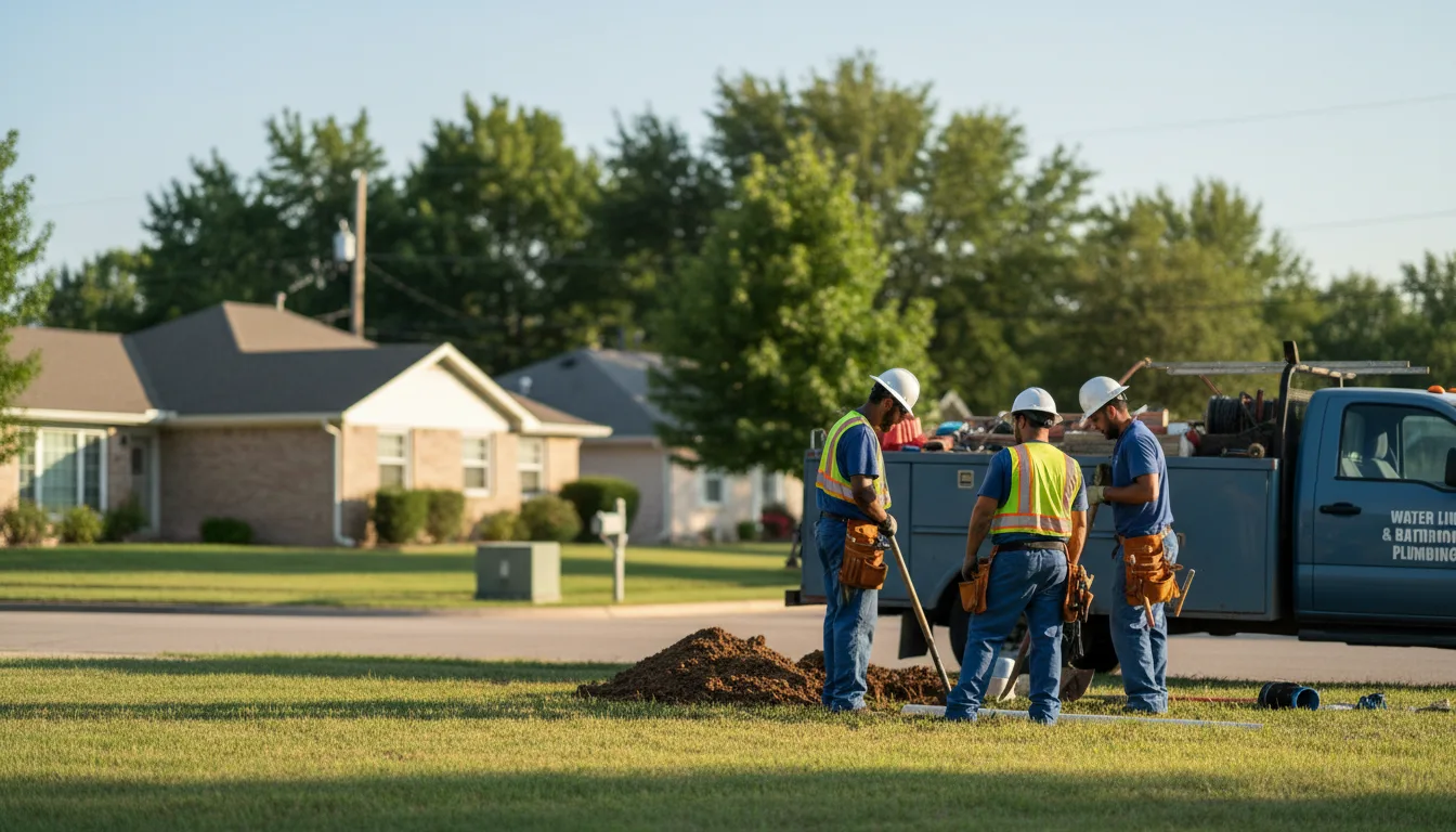 Residential water line and bathroom plumbing service in Worthington, PA